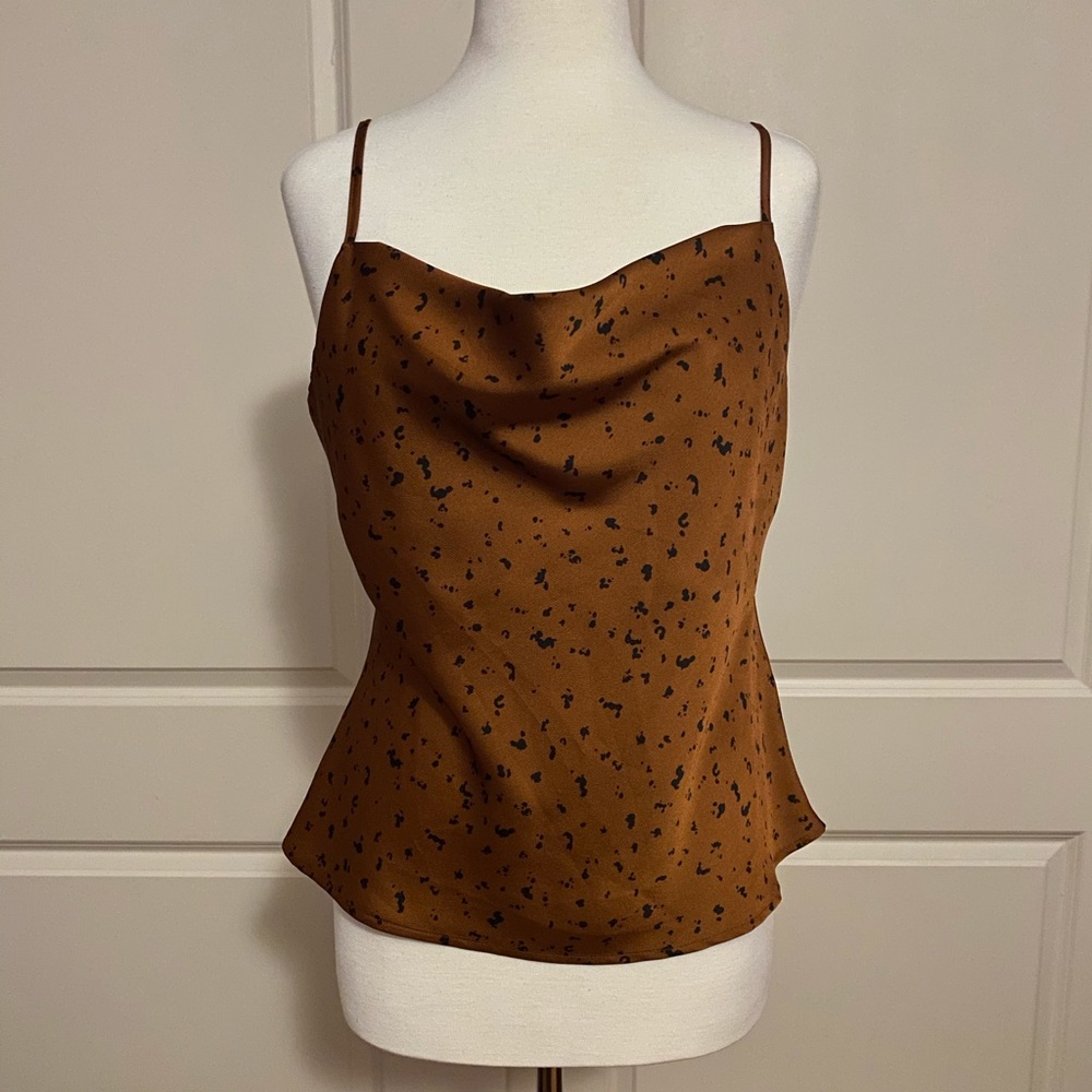 J.O.A. Cowl Neck Camisole in Bronze
